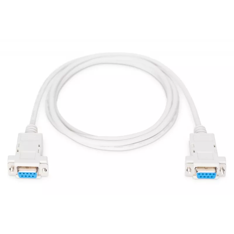 Assmann cavo di collegamento zero-modem. D-Sub9 F/F. 1,8 m. custodia a scatto. beige (AK-610100-018-E)