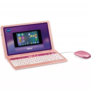 VTech Genio laptop didattico rosa — laptop didattico per bambini, dispositivo interattivo di apprendimento e gioco
