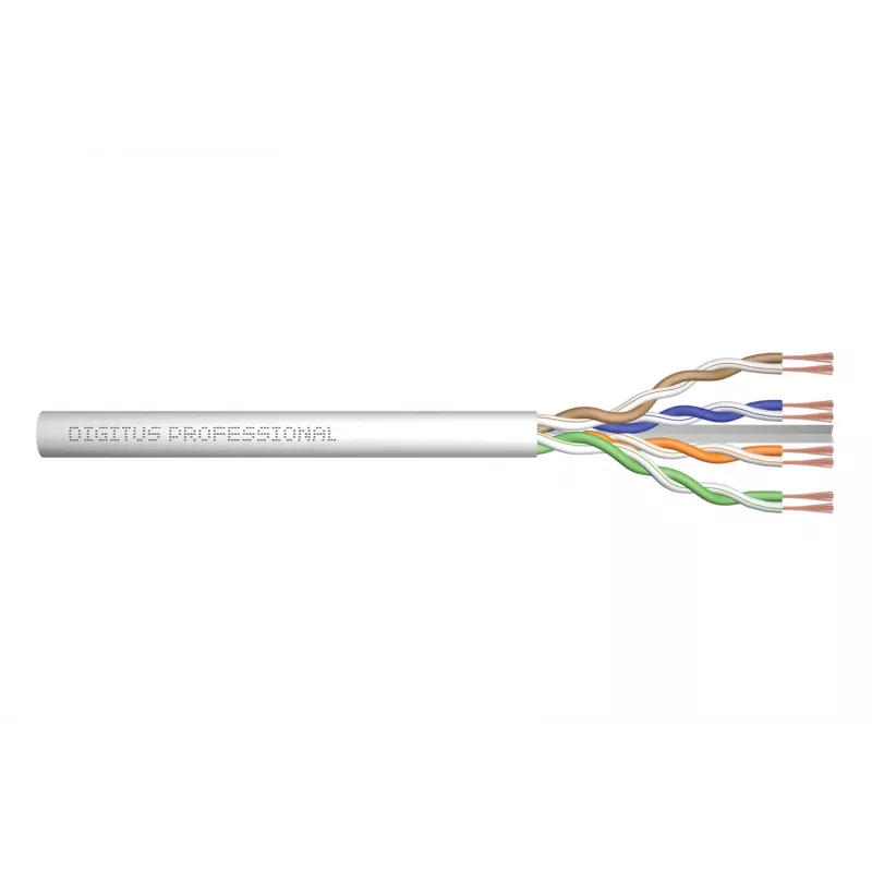 Cavo di rete Digitus CAT 6 U/UTP Twisted-Pair patch, non intestato 100 m, grigio