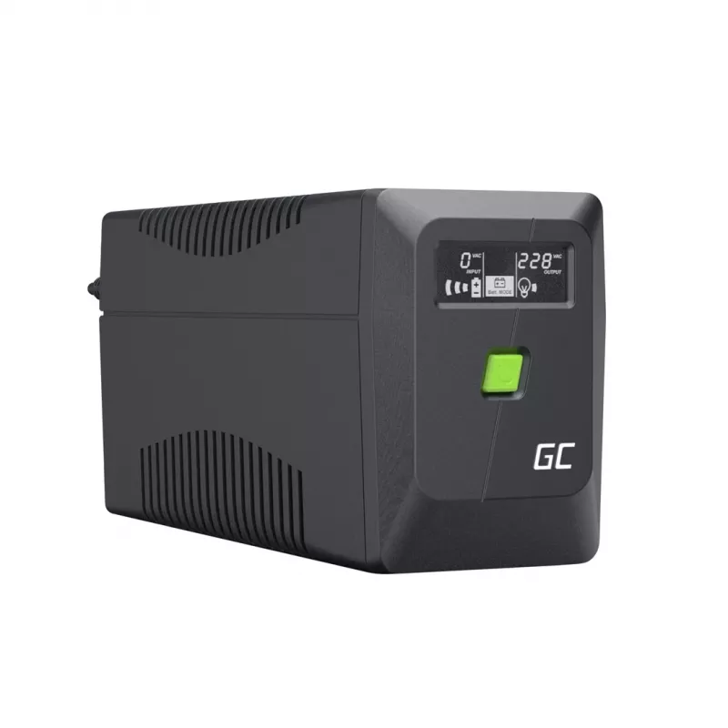 Green Cell PowerProof UPSLM360 650VA / 360W gruppo di continuità Line-Interactive con LCD, 12V 7Ah