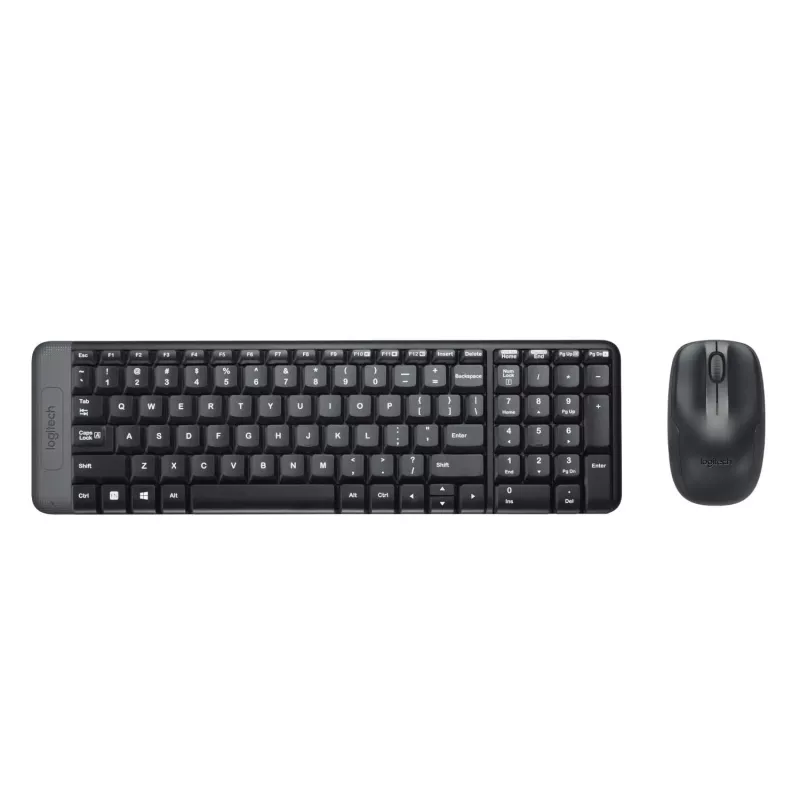 Logitech Wireless Combo MK220 - Set tastiera e mouse - wireless - 2,4 GHz - italiano - grigio scuro (920-003721)