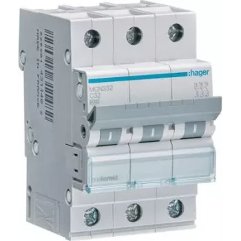 Hager MCN332. Frequenza in ingresso AC: 50/60 Hz, corrente nominale in uscita: 32 A (MCN332)