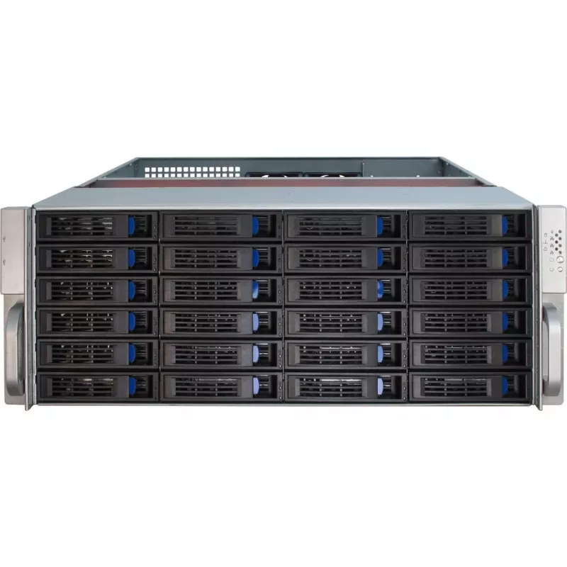 Case per server Inter-Tech 4U-4424 rack nero, argento