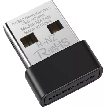 Adattatore USB WLAN MERCUSYS MA14N — USB Type-A, 2,4 GHz single-band, fino a 287 Mbit/s, nero