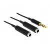 Cavo audio DeLOCK 65575 0,25 m 3,5 mm 2 x 3,5 mm nero