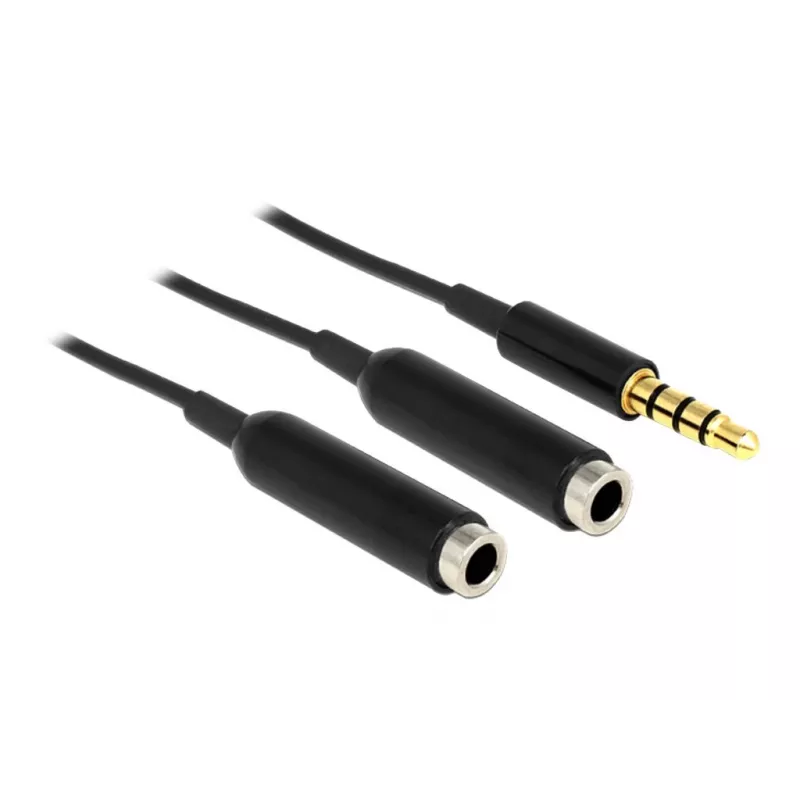 Cavo audio DeLOCK 65575 0,25 m 3,5 mm 2 x 3,5 mm nero