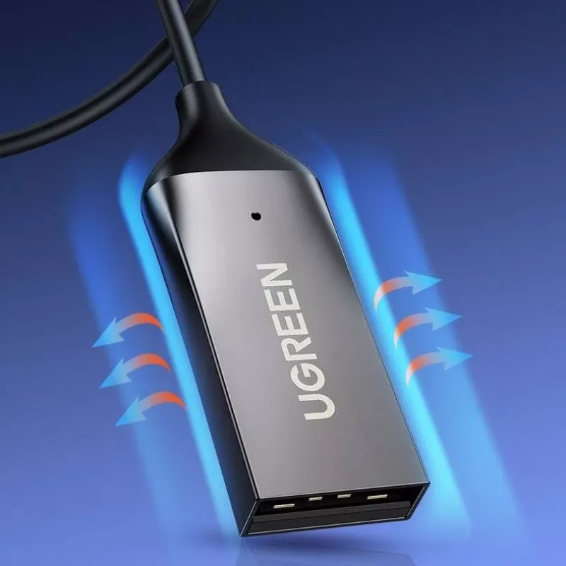 UGREEN CM309 ricevitore audio Bluetooth 5.0, USB, jack AUX da 3,5 mm, nero