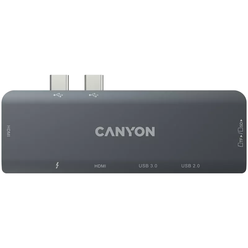 Lettore di schede SD Canyon DS-5 USB 2.0 Type-C grigio 60 Hz