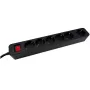 Prolunga di alimentazione M-Cab POW0027 3m 6 prese AC 16A interni nero