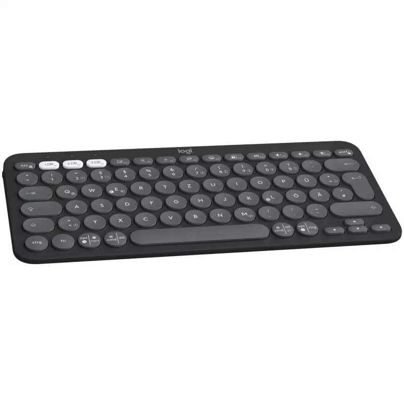 Logitech Pebble Keys 2 K380s - tastiera - wireless - Bluetooth LE - QWERTZ - tedesca - Tonal Graphite (920-011795)