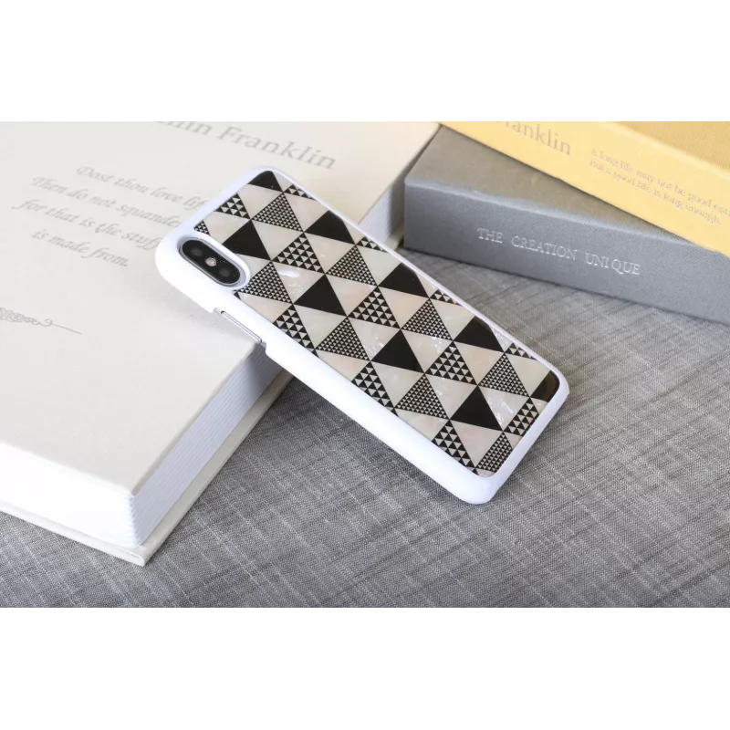 iKins Pyramid custodia per iPhone XS/X, bianca, K1623H