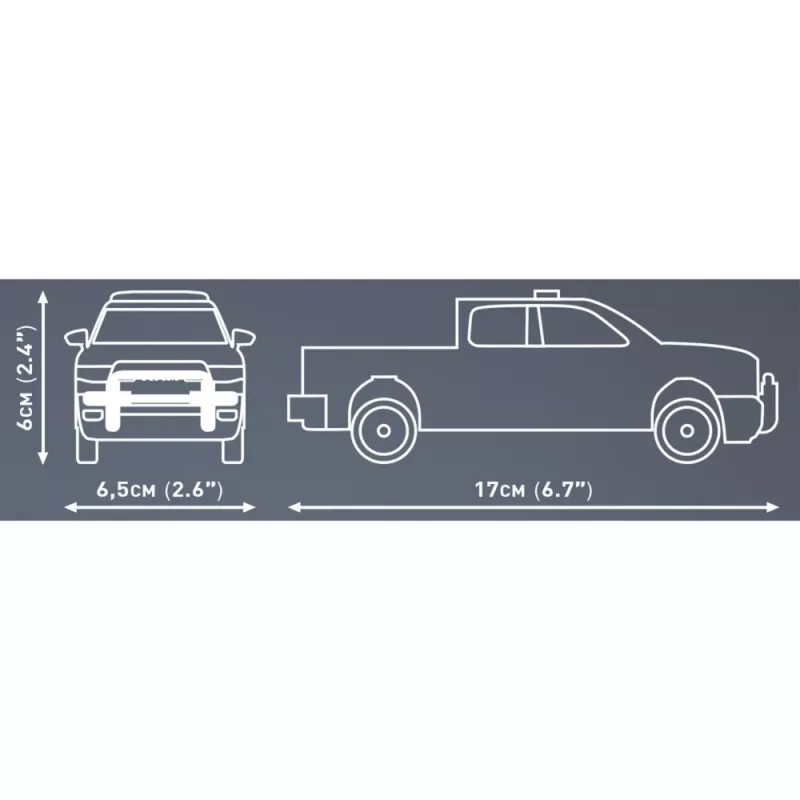 Gioco di costruzione Cobi RAM 1500 Police 24608 modello 2 in 1, set di mattoncini, trasformabile
