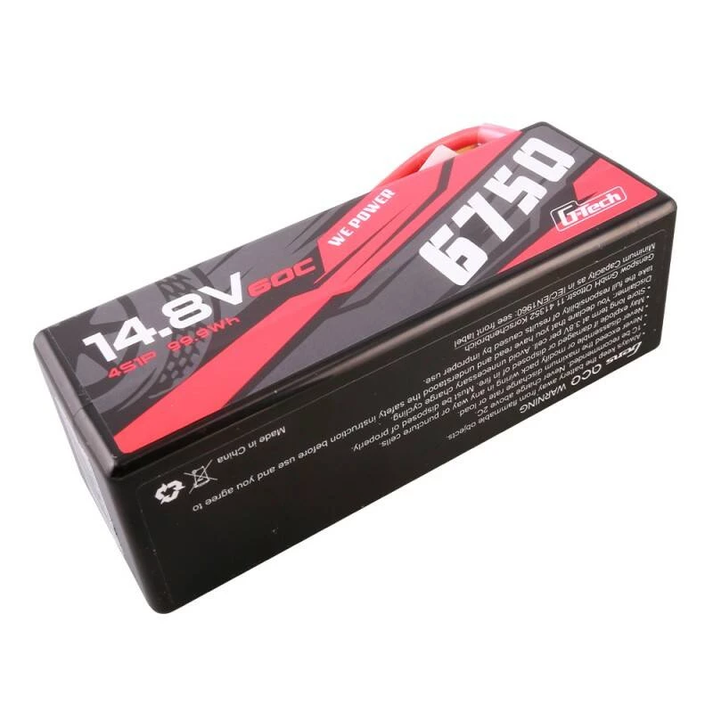 Batteria Gens ace G-Tech 6750mAh 14.8V 60C 4S1P 14# XT90