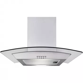 Cappa a parete Respekta Nova – acciaio inox, aspirazione 307 m³/h, attacco 150 mm, comando a pulsanti