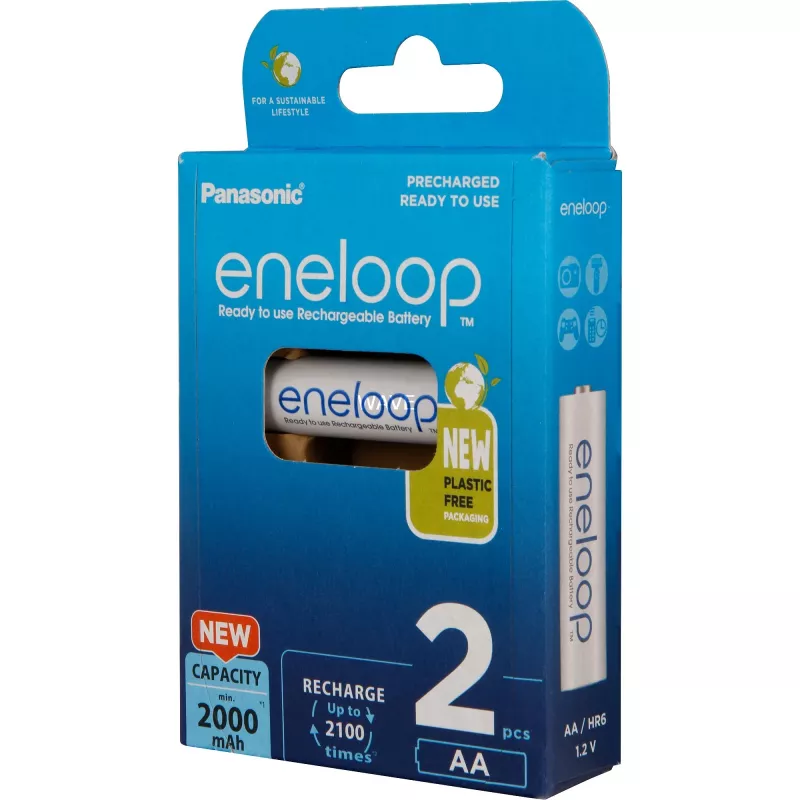 Batterie ricaricabili PANASONIC ENELOOP AA 2000 mAh 2 pezzi (BK-3MCDE/2CP)