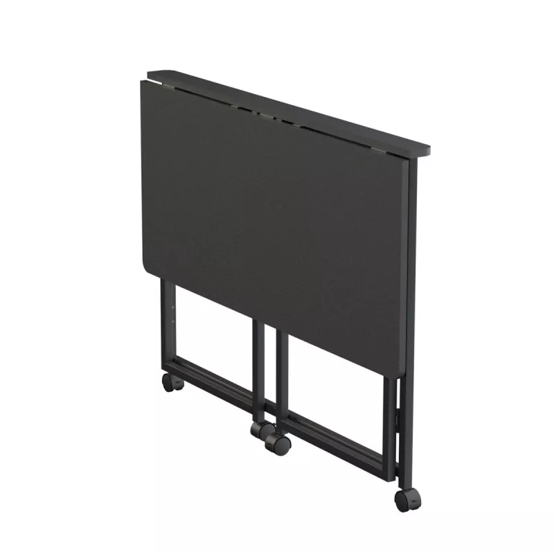 Tavolo pieghevole Maclean, nero, mobile, 100 x 50 cm, max. 50 kg MC-1250 B