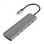 LogiLink hub USB 3.2 Gen2 4+1 porte 2x USB-A 2x USB-C PD 100W alluminio