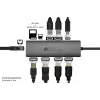 Alcasa HUB-C001A hub interfaccia USB Type-C 5000 Mbit/s antracite