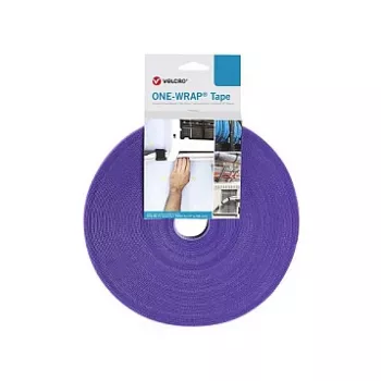 Fascia portacavi in velcro 25 m x 20 mm rotolo continuo – lilla
