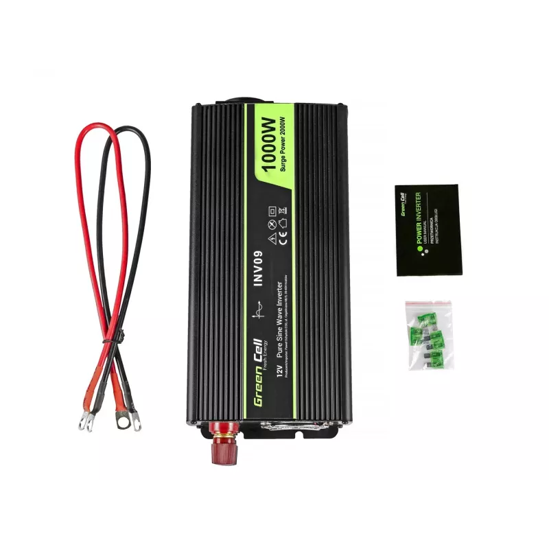 Green Cell INV09 convertitore di tensione auto 1000 W nero