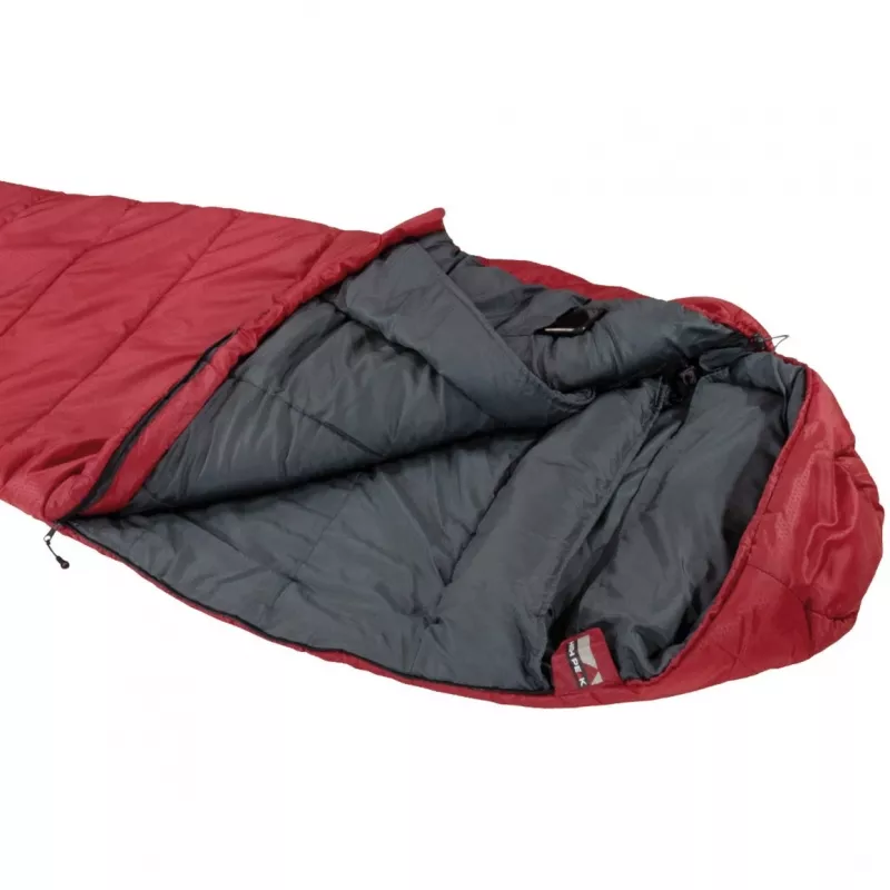 Sacco a pelo Redwood -3 (rosso scuro/grigio)