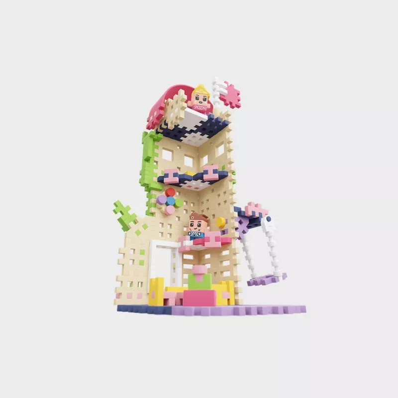Marioinex Mini Waffle Princess Fantasy Torre, costruzioni da 148 pezzi