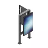 Custodia in acciaio Edbak POK101 per display Digital Signage, nero, verticale 862x200x1981 mm