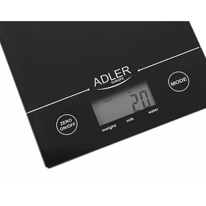 Adler AD 3138 b bilancia da cucina meccanica nera piano rettangolare