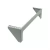 Accessorio 19 staffa a parete 2HE B490 / T98mm grigio chiaro serie SMW