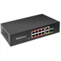 Switch Ethernet QOLTEC 52297 PoE RJ45 con uplink PoE e porta SFP