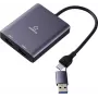 Adattatore USB-C HDMI Renkforce RF-6418198 [1x USB-A - 2x] grigio 4K UHD 15 (RF-6418198)