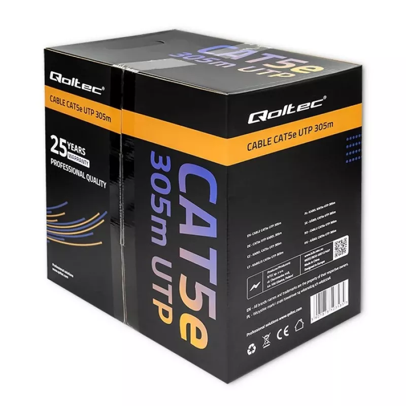 Cavo patch Qoltec UTP CAT5E, 305m