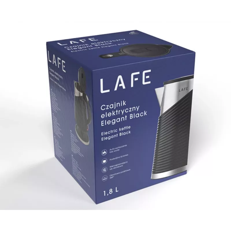 Bollitore elettrico LAFE 1,8 l 2200 W Elegant nero