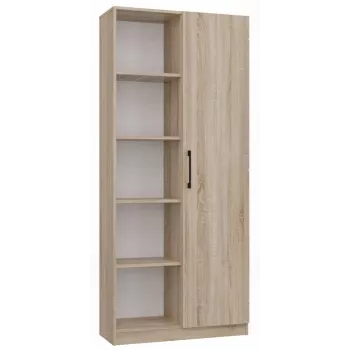 Libreria per ufficio Top e shop RD-80 SONOMA KPL, finitura rovere, 10 ripiani, 800×300×1820 mm, struttura in truciolare