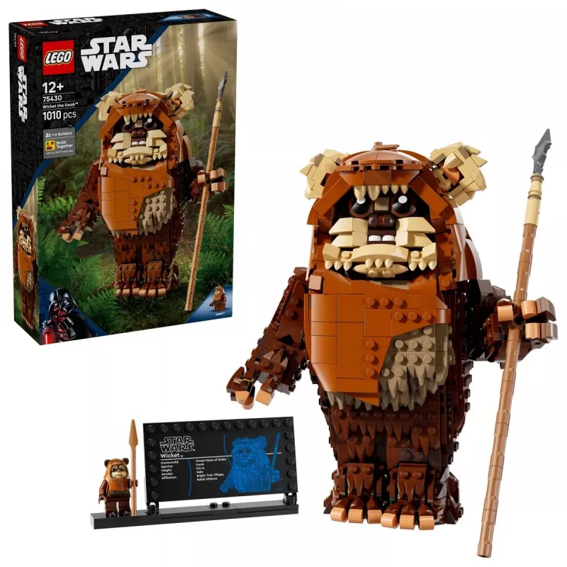 Set LEGO Star Wars Construct Wicket l'Ewok 75430 — 1010 pezzi, modello 230 mm, età 12+