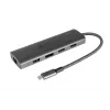 Alcasa HUB-C001A hub interfaccia USB Type-C 5000 Mbit/s antracite