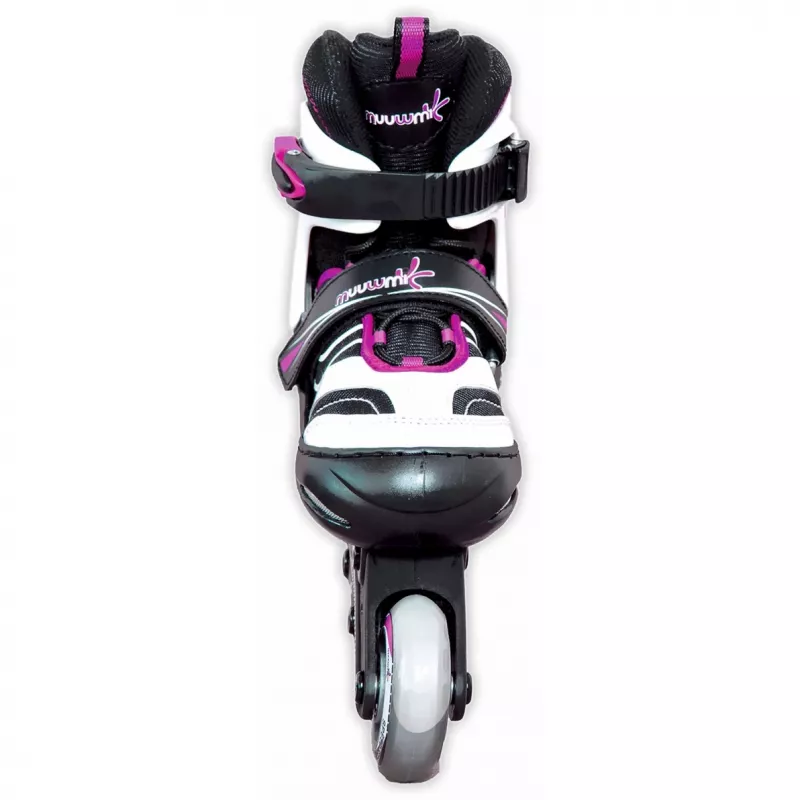 Pattini in linea regolabili per bambini taglia 29-32, rosa/nero
