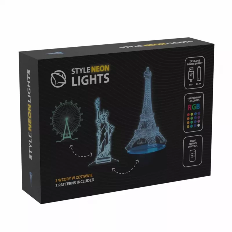 Manta SNL125RGB RGB 3D edificio lampada LED decorativa
