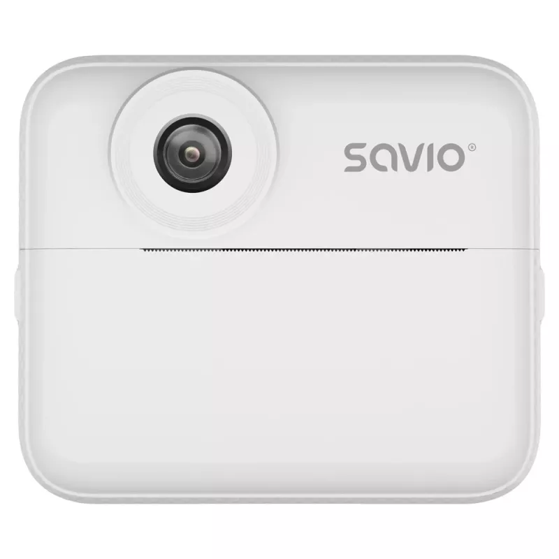 Fotocamera istantanea SAVIO AN-01 per bambini, bianca, LCD 6,1 cm (2,4″), MicroSDHC fino a 32 GB, USB-C, batteria 1200 mAh, senza flash integrato