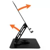 Supporto per laptop MEDIA-TECH MT2662 – regolabile in altezza, pieghevole in alluminio per laptop da 10–17