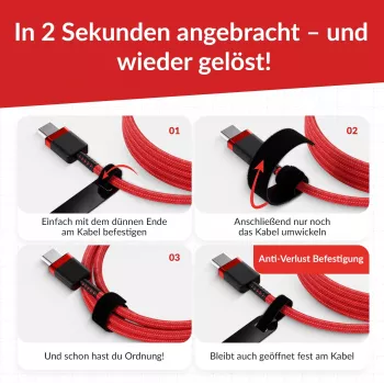 Fascette per cavi con chiusura a velcro LTC ProBasic set da 50 pezzi