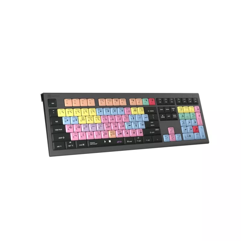 Logickeyboard Avid Pro Tools Astra 2 tastiera USB per Mac, QWERTZ tedesco, nero
