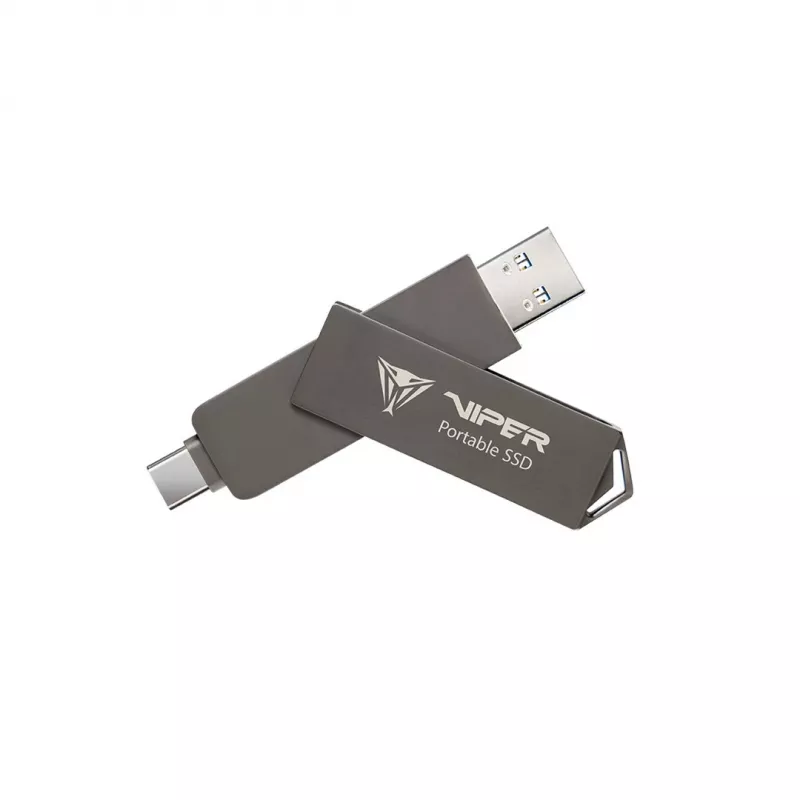 Patriot PVP30 SSD esterno da 512 GB, Duo A+C USB 3.2 Gen2, alluminio