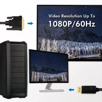 Cavo DisplayPort a DVI, nero, 5 m