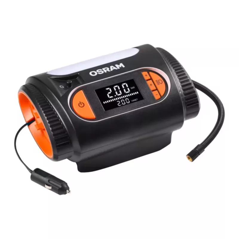 Compressore aria Osram TyreInflate 2120 – compatto gonfiatore per pneumatici 12V a batteria (OTI2120)