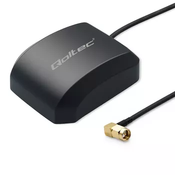 Antenna GPS/GLONASS QOLTEC 28 dBi 50 W con connettore maschio SMA angolare