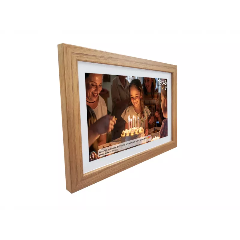 Denver PFF-1543LW cornice digitale marrone chiaro 39,6 cm (15,6 pollici) touchscreen Wi-Fi