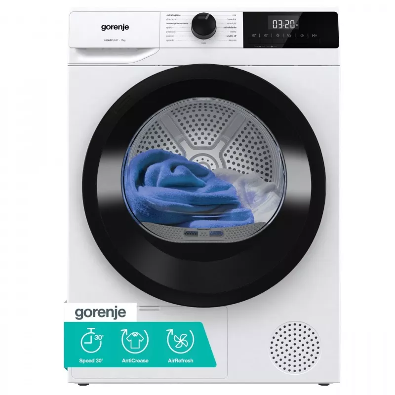 Asciugatrice a carica frontale Gorenje G200 D2HNE7D/PL 7 kg bianca