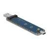 Case esterno per SSD M.2 NVMe PCIe, box per unità argento, con connettore USB Type-C e Type-A