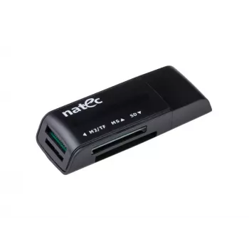 Natec MINI ANT 3 lettore di schede USB 2.0 (SD, SDHC, MMC, M2, microSD), nero (NCZ-0560)